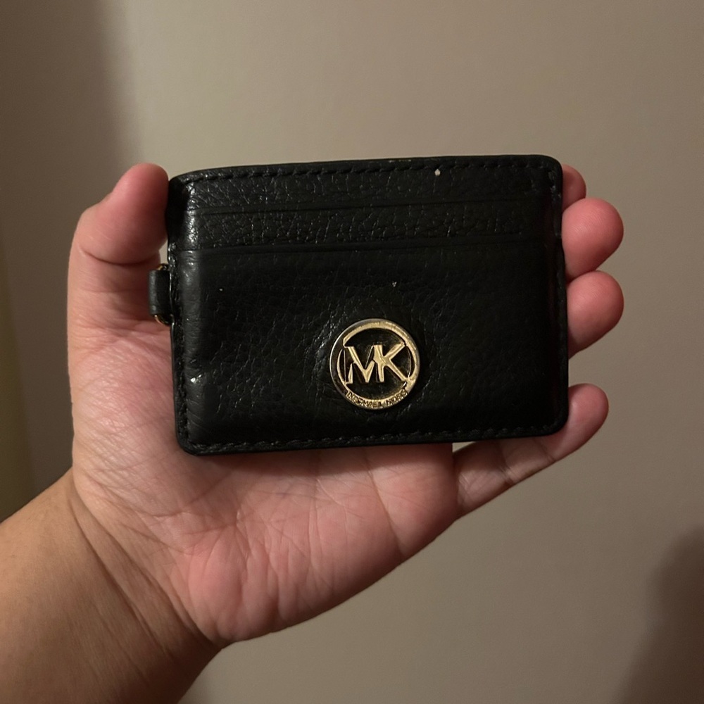 Michael Kors Black and Gold Card Holder